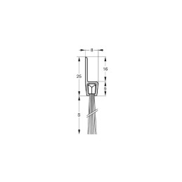 Schemat i wymiary uszczelnienia szczotkowego H5-35