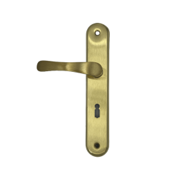 Klamka w stylu retro Metal-Bud biszkopt na długim szyldzie 60mm