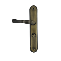 Klamka w stylu retro Metal-Bud biszkopt na długim szyldzie WC 60mm