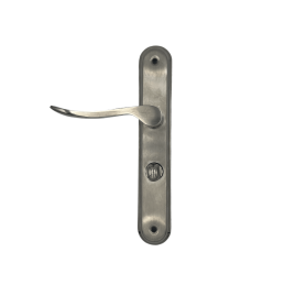 Klasyczna klamka Metal-Bud łyżeczka stal nierdzewna na długim szyldzie WC 60mm