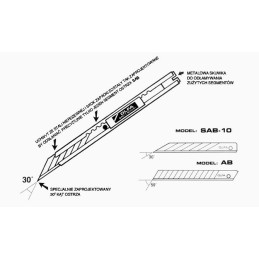 Nóż OLFA SAC‑1 9 mm – precyzyjny nóż graficzny | Bielsko‑Biała